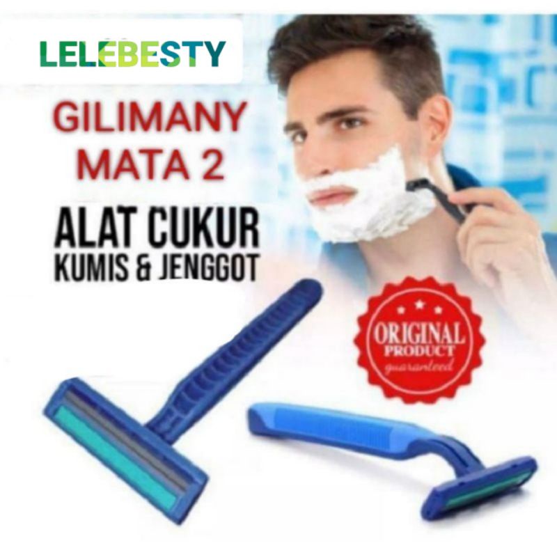 Alat Cukur Kumis dan Jenggot 2 Mata Pisau Cukuran Bulu Kemaluan Ketiak Rambut Kaki