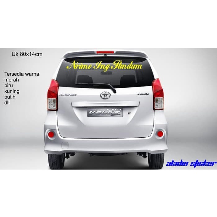 cutting sticker nrimo ing pandum sticker kaca mobil universal