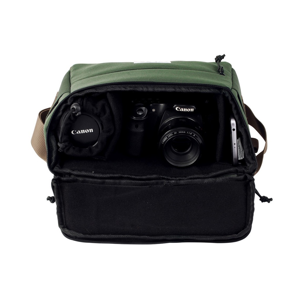 FOCUS OLIVE GREEN ORIGINAL x ATVA Tas Kamera Selempang Hijau Pria Wanita Slingbag Lensa DSLR Mirrorless Tripod Sling Bag Camera Multifungsi Casual Camera Shoulder Bag Premium Unisex Shoulderbag Tas Slempang Bahu Free Rain Cover Keren Terbaru Kekinian