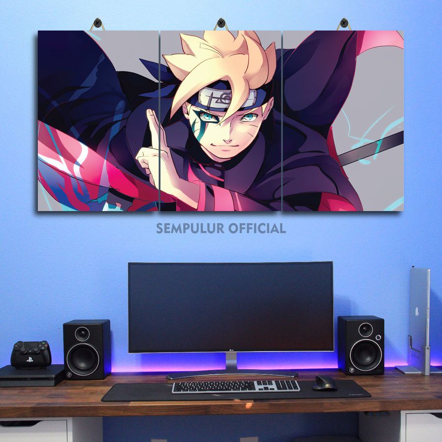 Jual DEKORASI KAMAR BAYI ANIME GAMBAR NARUTO SASUKE PAIN 60X30 MULTI