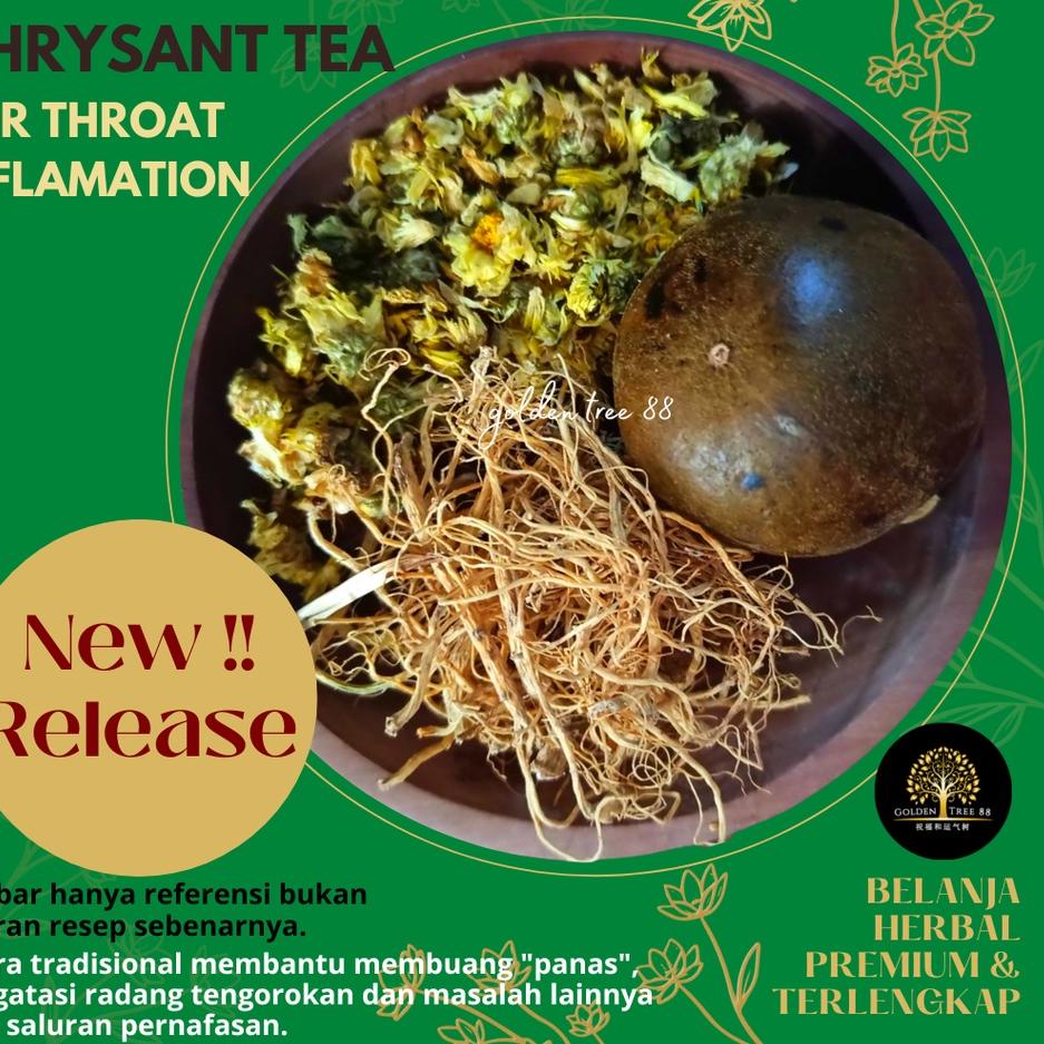 

Paling Laris Premium Lo Han Kuo Ginseng Chrysant Tea For Enhance Immune & Vitality Fresh Original,