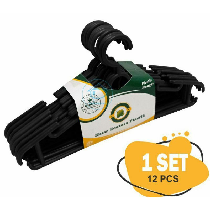 GANTUNGAN BAJU PLASTIK (12PCS)