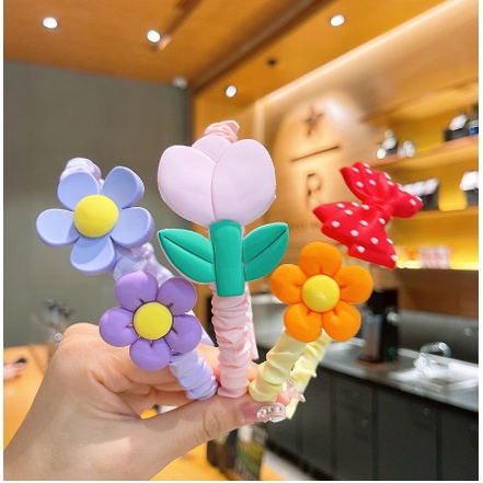 Bando Anak perempuan Lucu / Bandana Korean Style Motif Bunga SKU A10