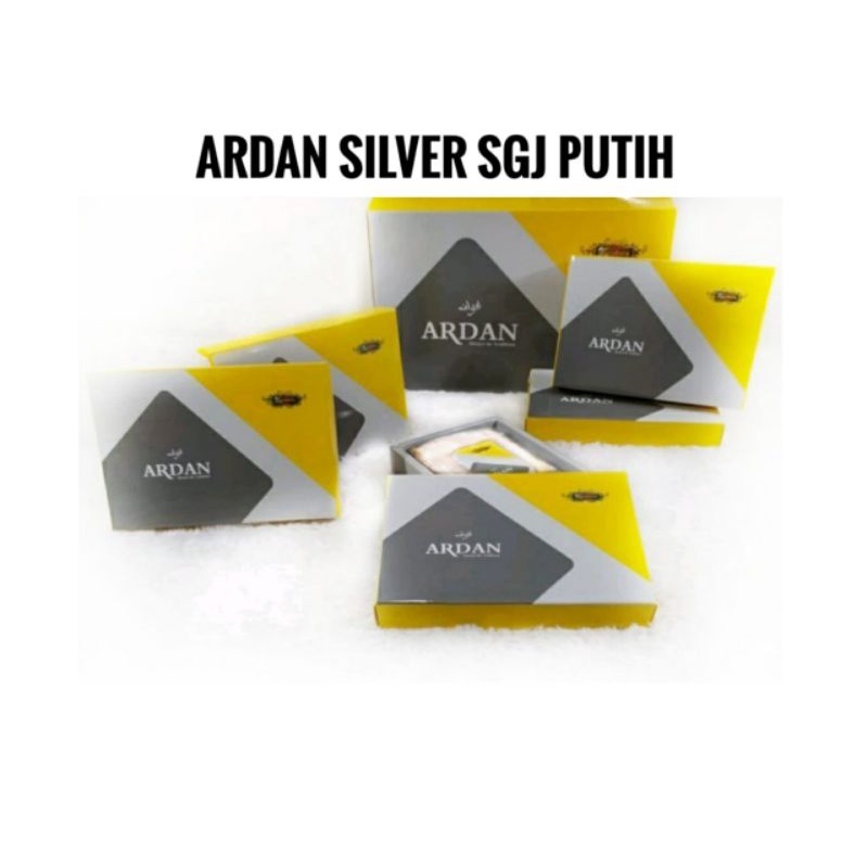 Sarung Ardan Silver SGJ Songket Gunung Jacquard Putih Ecer Grosir  SN