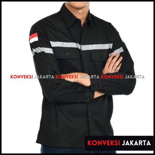 Jumbo - Baju Wearpack Kemeja Safety K3 Proyek Tambang Lengan Panjang