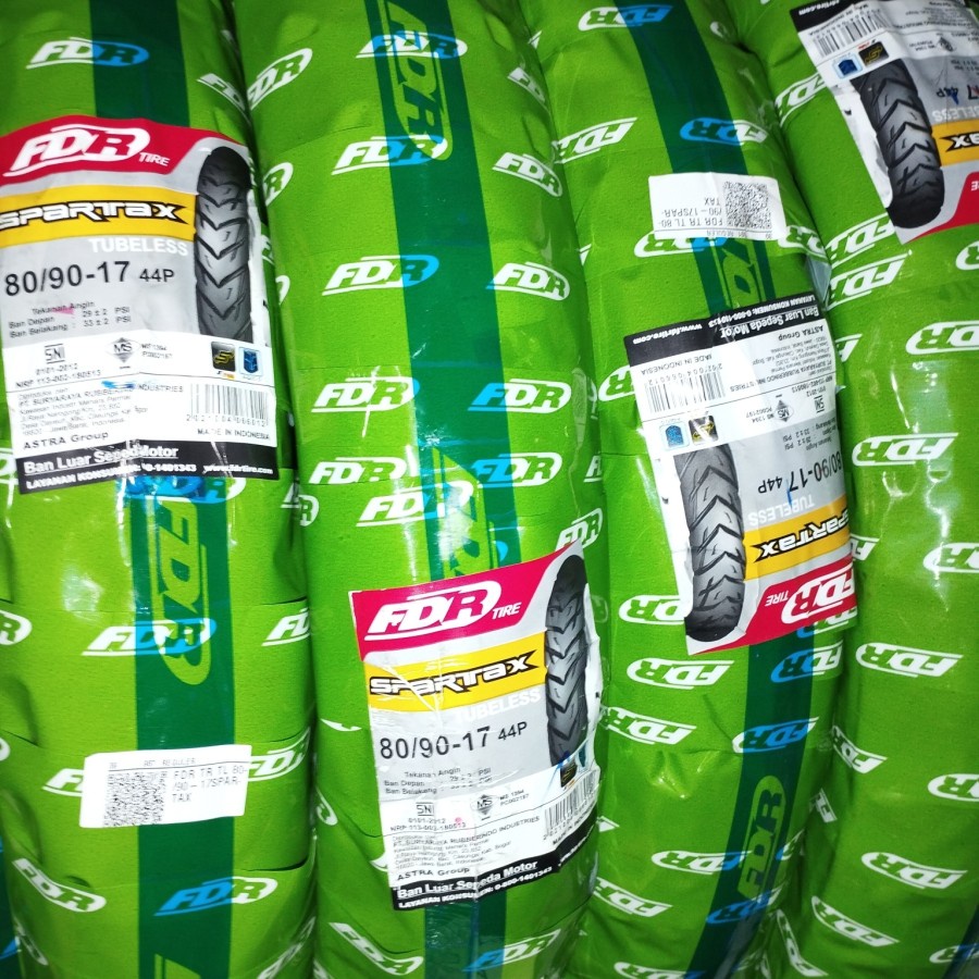Ban Luar FDR 80/90-17 Tubeless Spartax