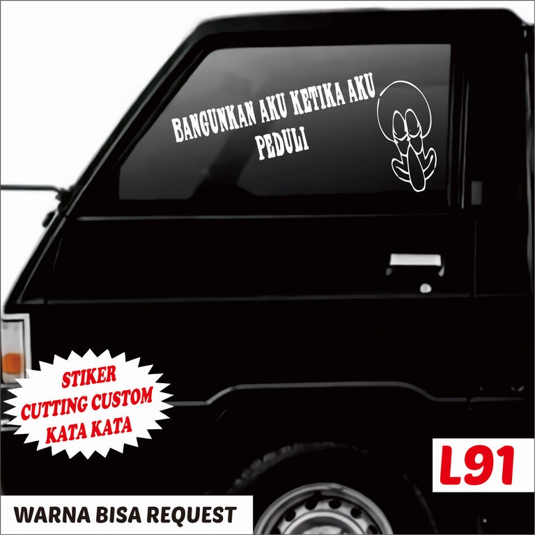 Stiker Kata-kata Unik untuk Variasi  Kaca Samping L300 , Stiker Kaca Mobil Truck Canter Dll