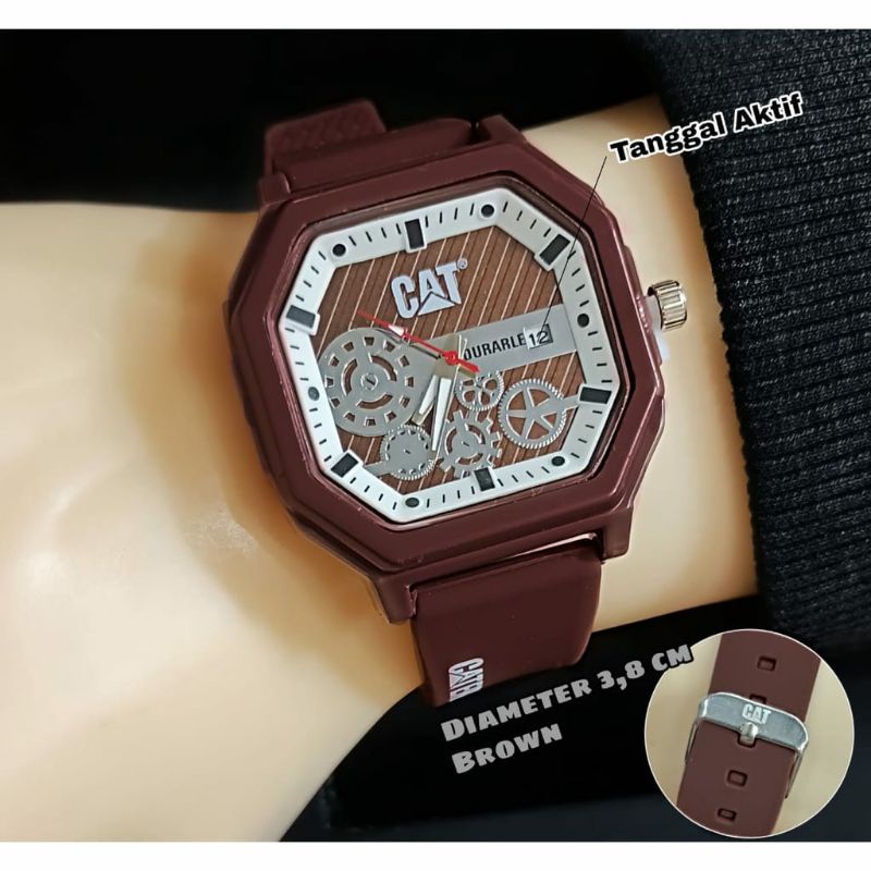 Jam Tangan CAT Terlaris Rubber Pria Terlaris Best Seller Bisa COD