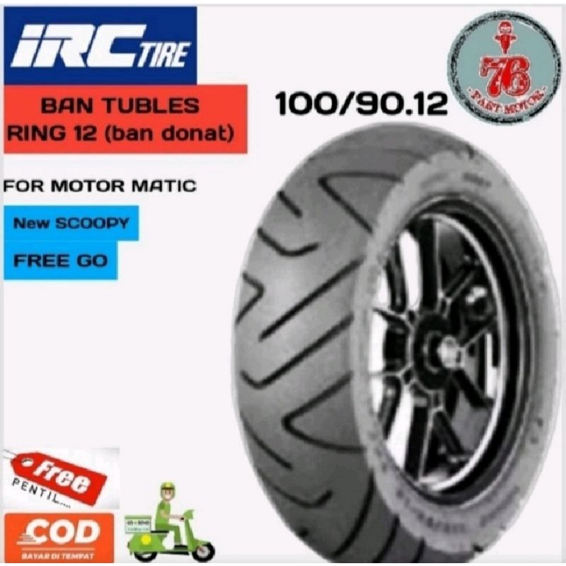 BAN TUBLES IRC UK.100/90 RING 12 FREE PENTIL