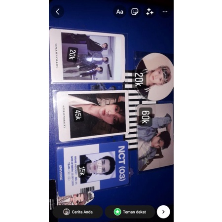 photocard When We Were Love Yesung Super Junior KRY Neo zone Yuta Nature Republic Jenim Doyoung Univ
