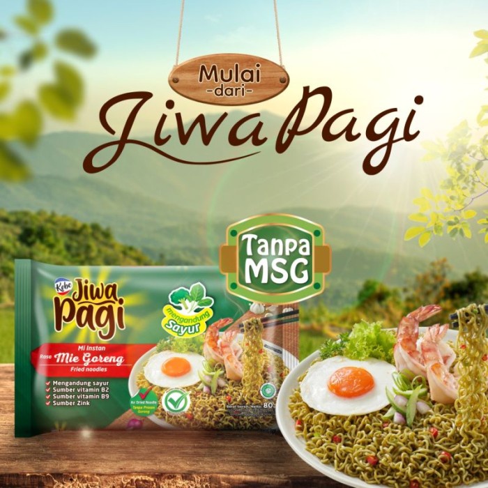 

SALE Kobe Jiwa Pagi Mi Instan Goreng Tapa MSG 80 gram