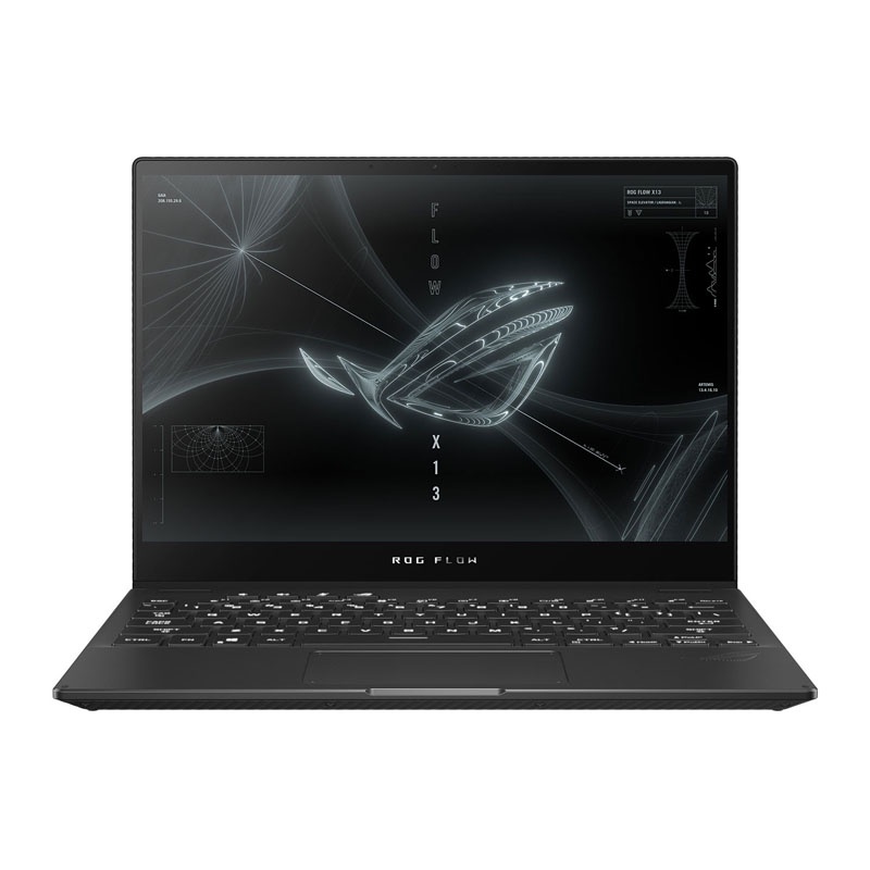 LAPTOP GAMING ASUS ROG FLOW X13 GV301QH RYZEN 9 5980HS 32GB 1TB SSD GTX1650 MAX-Q DESAIN 13.4 FHD+ 120Hz Touchscreen X360 Windows 10 Home Black Terlaris