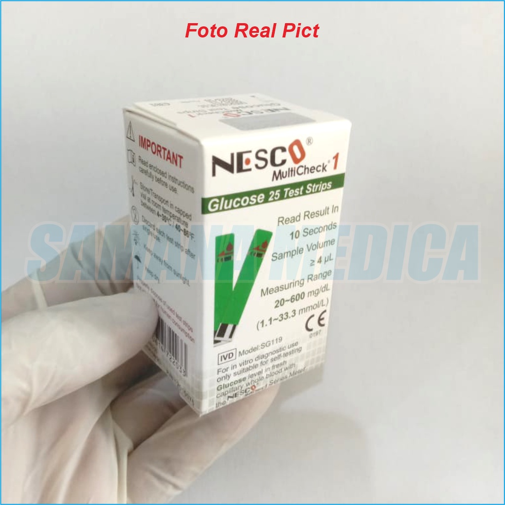 Nesco STRIP Glukosa Stik Alat Ukur Gula Darah Isi 25 Cegah Diabetes Untuk Alat Nesco