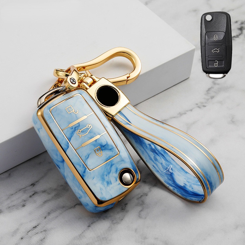 Case Kunci Mobil Bahan TPU Lembut Warna-Warni Untuk Volkswagen VW Passat Gol Voyage Golf Jetta Bora