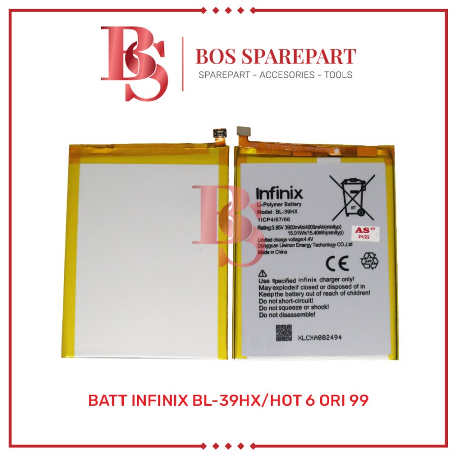 BATTERY INFINIX BL-39HX HOT 6 ORI 99