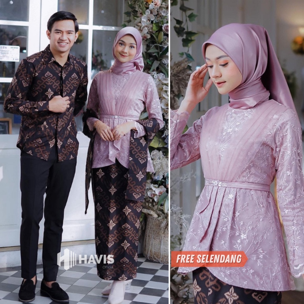 Batik Couple Kebaya Modern Kebaya Wisuda Lamaran Baju Tunangan Batik Brukat Terbaru Baju Couple Kondangan Terbaru 2022