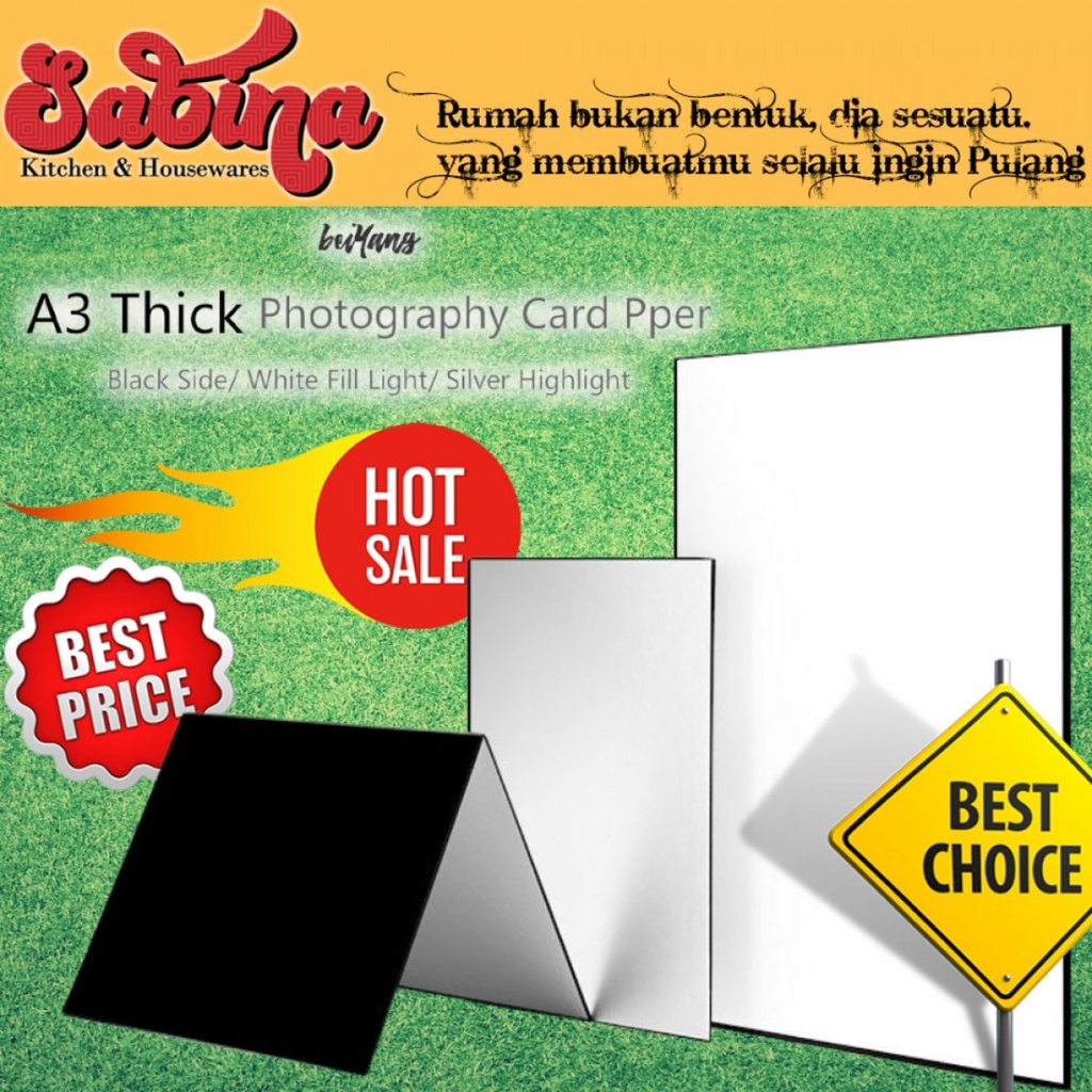 Papan Reflector Lipat Studio Cardboard 3in1 Reflective Paper Ukuran A3