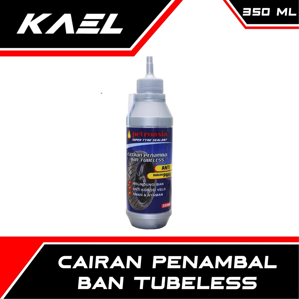 Cairan Penambal Ban Tubeless PETROASIA 350 ml Anti Ranjau Paku Tambal Tubeles Tubles-Tubless Tube-Tub Less-Les Bocor Motor-Mobil Tyre Sealant-Sealent