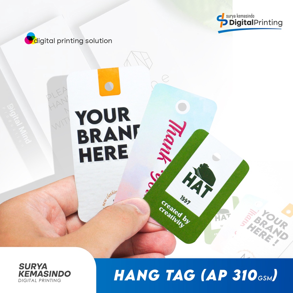 

Hang Tag (Custom) AP 310 gram Hangtag / Label / Hangtag Baju / Hangtag Custom - SKI