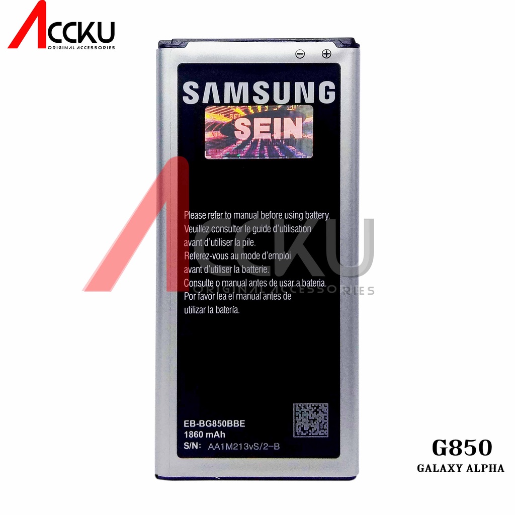 G8508 - G850 - Galaxy Alpha - EB-BG850BBCG8508 100%Baterai Samsung GalaxyG8508 - G850 - Galaxy Alpha - EB-BG850BBCBatre Baterai BatterySamsung GalaxyG8508