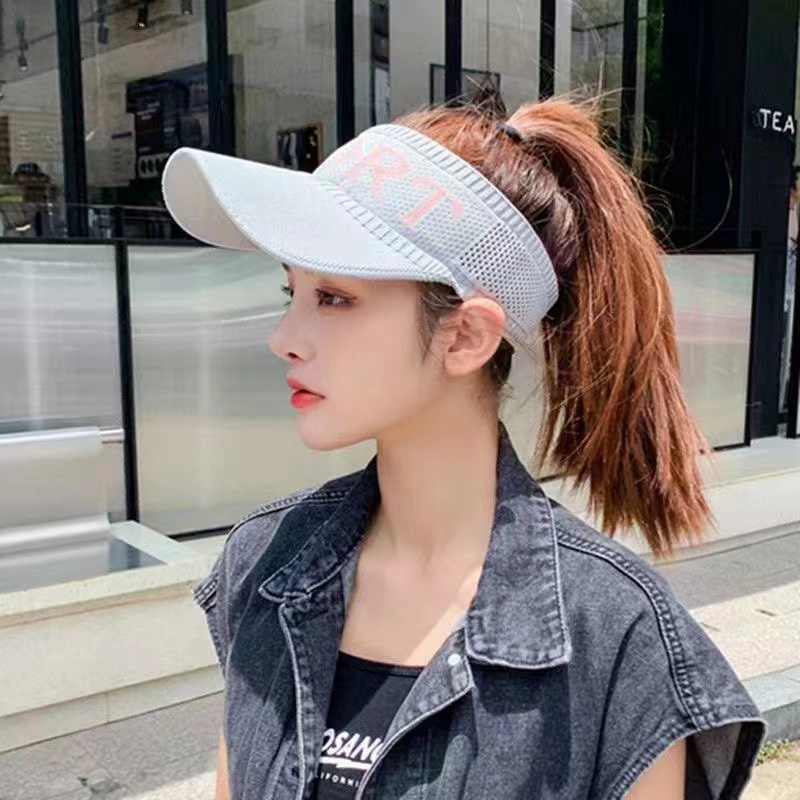 Topi Golf Tennis Rajut Katun Elatis Korea Topi Sporty Wanita Topi Jogging Baseball Topi Summer