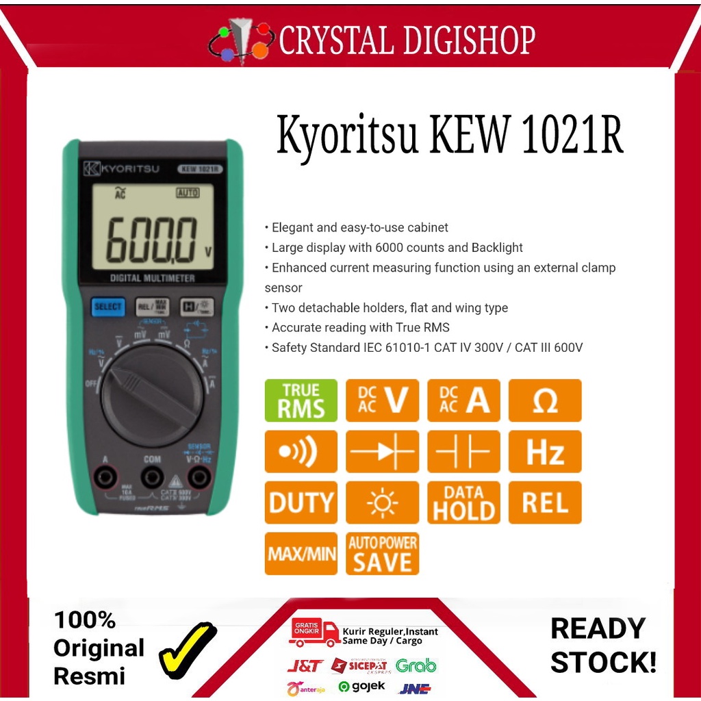 Jual Kyoritsu Kew 1021r Digital Multimeter Shopee Indonesia