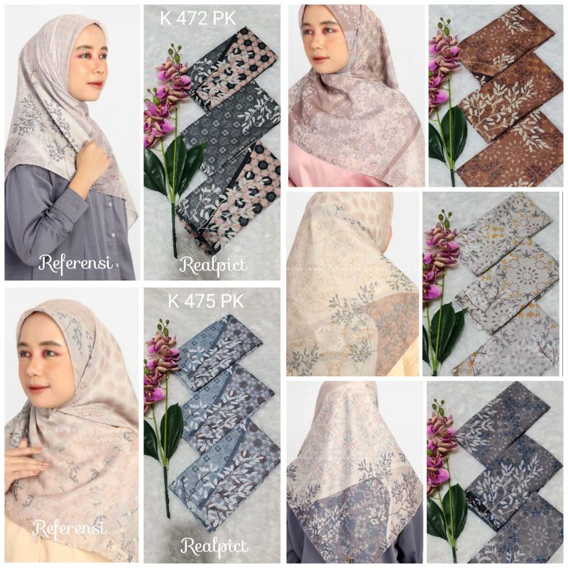 jilbab voal motif premium laser cut terbaru uk 110x 110 cm