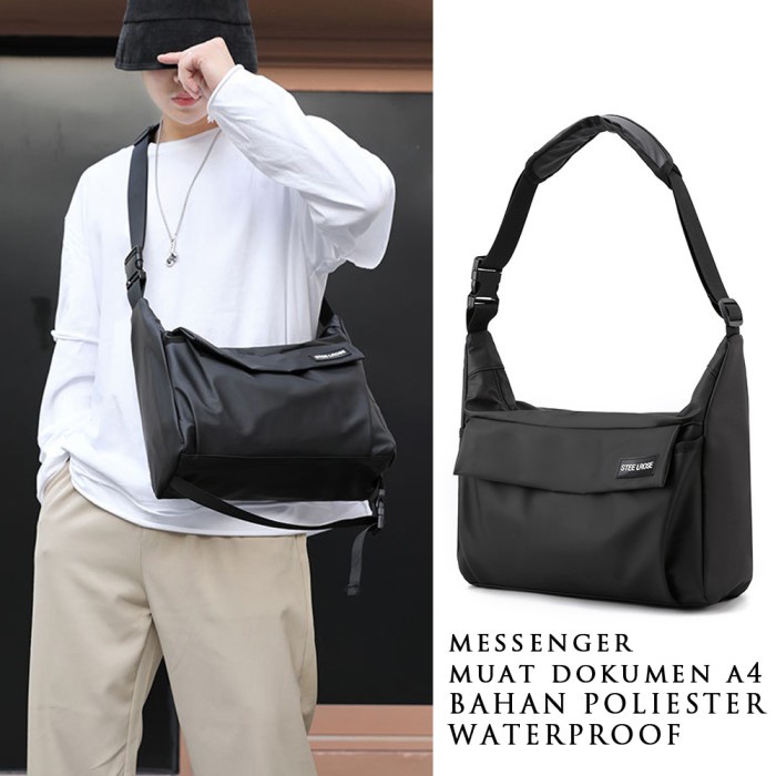 TAS SELEMPANG MESSENGER TAS IPAD MUAT DOKUMEN A4 SLING BAG WATERPROOF