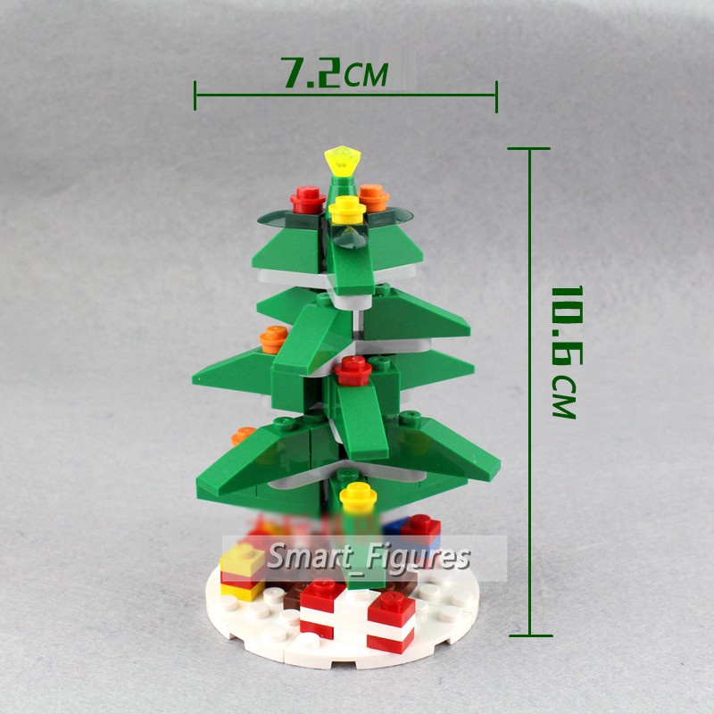 Moc Mainan Balok Bangun / Susun Model Lego Bentuk Pohon Natal Untuk Anak