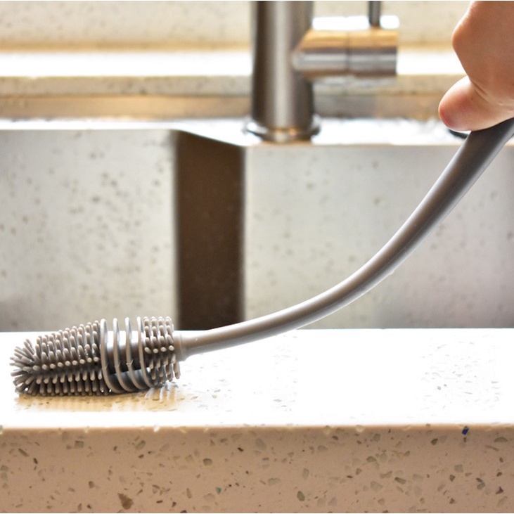 PROMO VIBOX Sikat Botol Silikon / Sikat Botol Minum / Pembersih Botol Minum Silikon