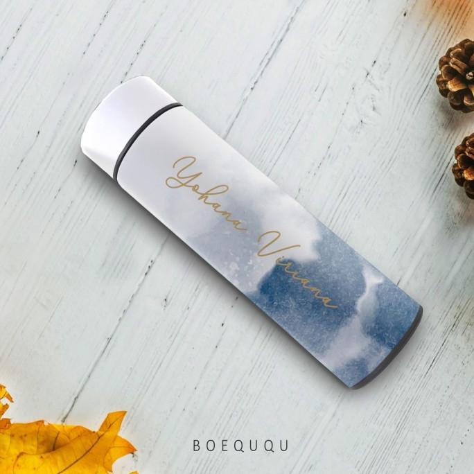 

nama botol Custom suhu LED custom cetak gambar design thermos minum fu