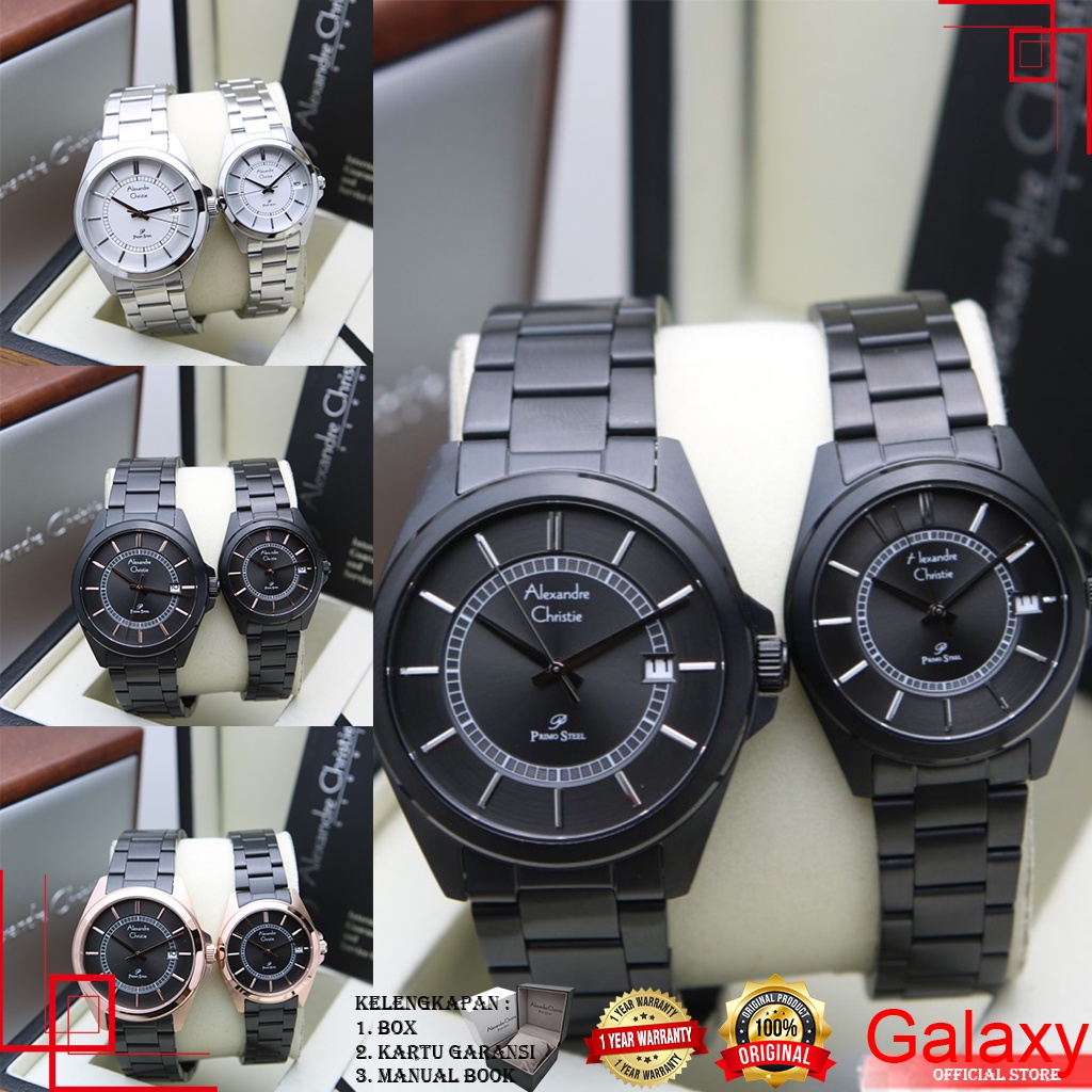 JAM TANAGN ORI ALEXANDRE CHRISTIE COUPLE ORIGINAL JAM TANGAN ALEXANDER CHRISTIE JAM TANGAN COUPLE  J