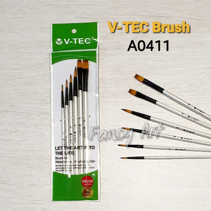 

Eklusif V-Tec Brush A0411 Set 6 / Kuas Lukis Bergaransi