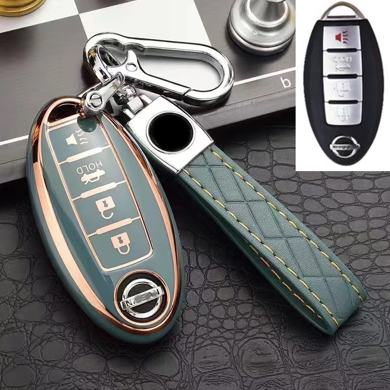 Casing Kunci Remote Mobil keyless Bahan TPU Untuk Nissan Sylphy Teana Elgrand Almera Grand Livina Juke J10 J11 X-Trail
