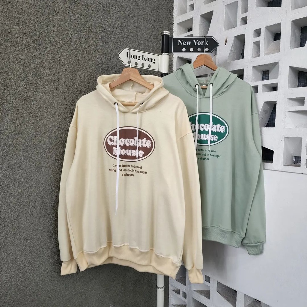 CHOCOLATE MOUSE 2XL Hoodie Sweater Jumbo Pakaian Pria Wanita Kekinian Fashion Terbaru Korean Style Kasual OOTD