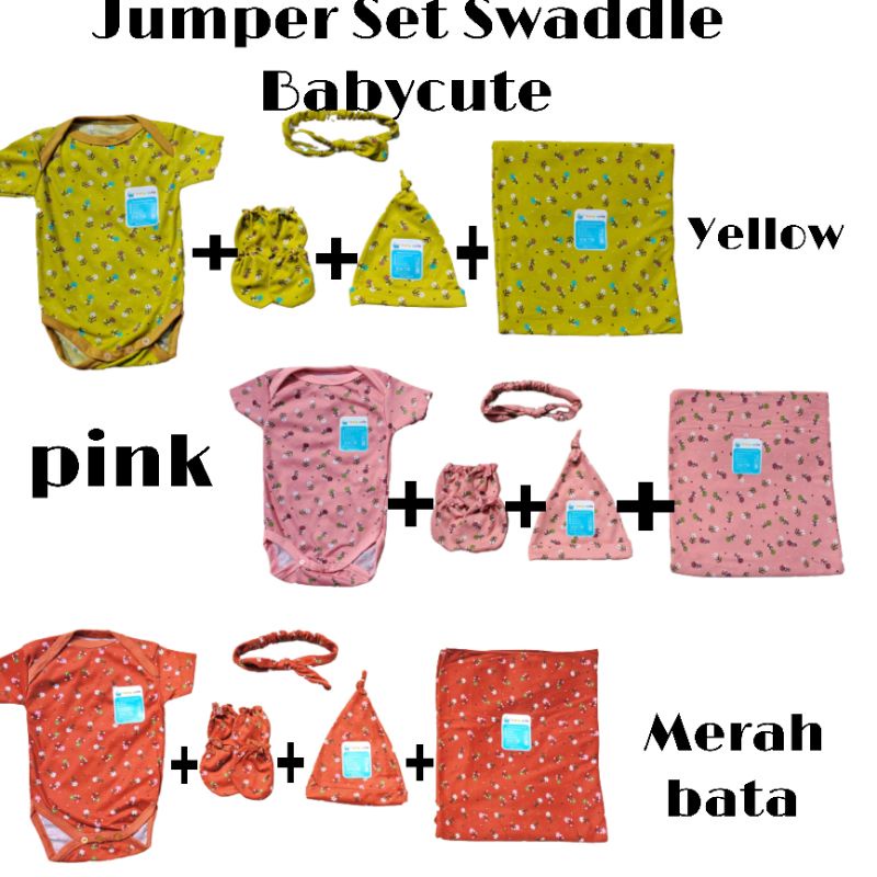 Jumper Set Swaddle Babycute SNI bayi baru Lahir Promo 8.8