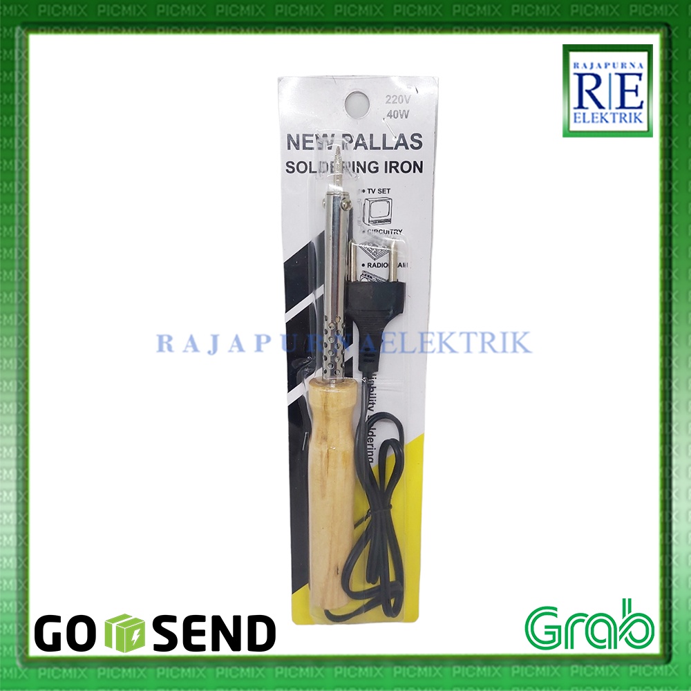 Solder Listrik 40W Watt AC 220V Soldering iron Gagang kayu