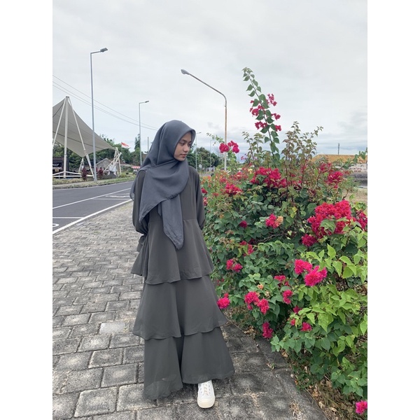 Gamis malaysia 3layer by SENJA BOUTIQUE