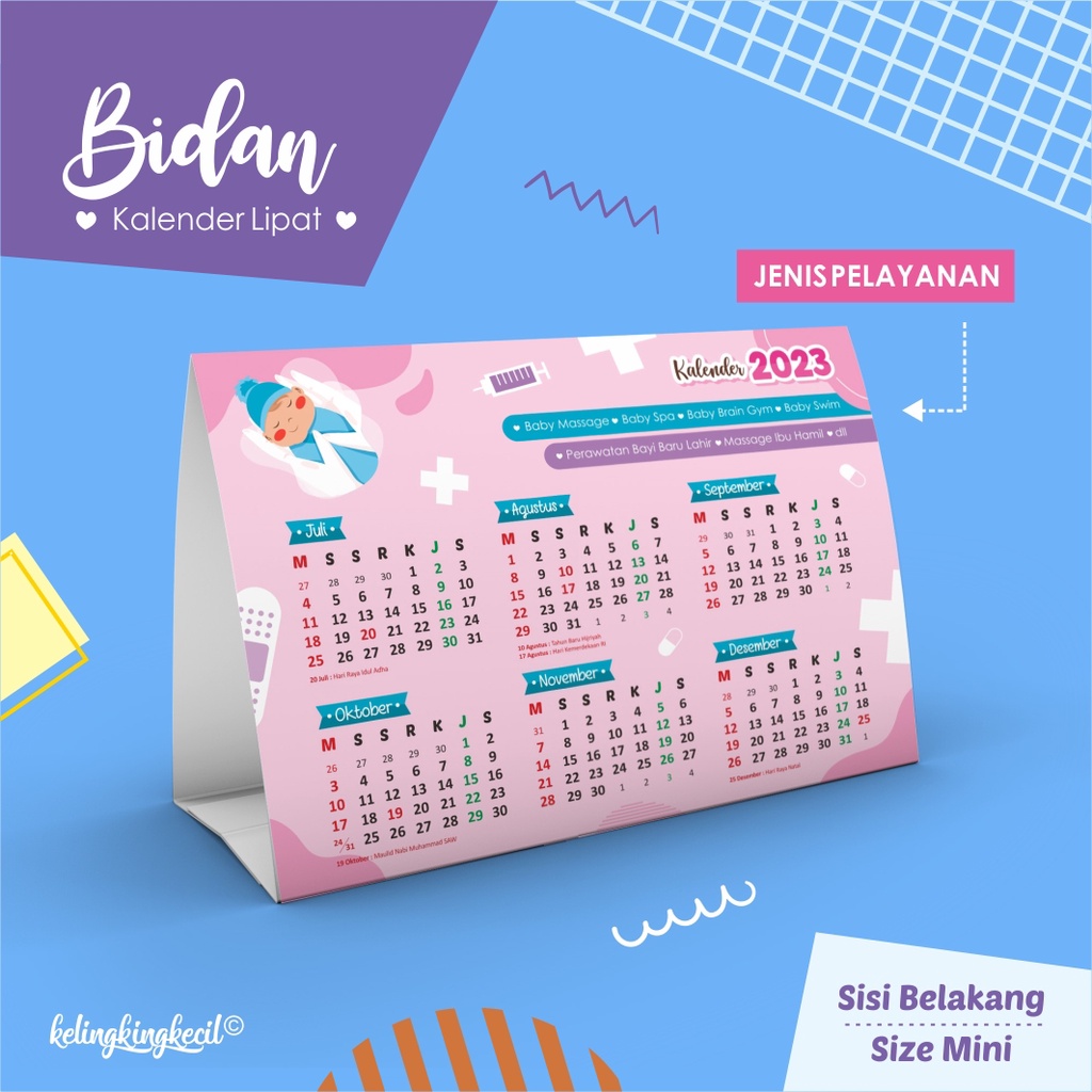 

KALENDER LIPAT MINI 2025 , TEMA BIDAN