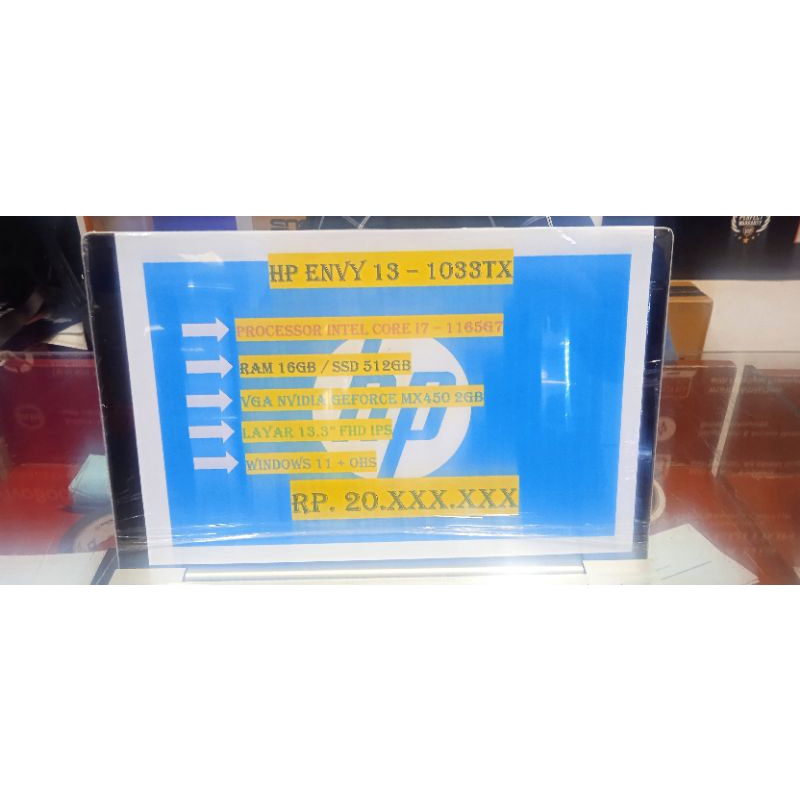 HP ENVY 13 - 1033TX I7 1165G7 16GB SSD 512GB MX450 2GB