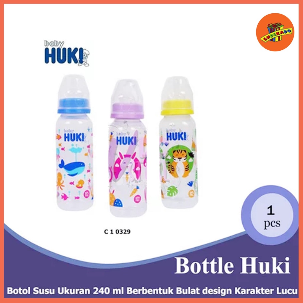 MAKASSAR! HUKI BOTOL SUSU 240ML CI 0329 - Botol Susu CI0329