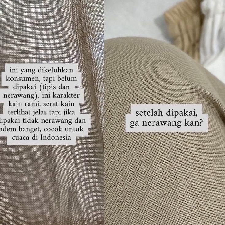 KEMEJA GITA RAMI BASIC SHIRT CROP LINEN "AJA.18Oc22g"