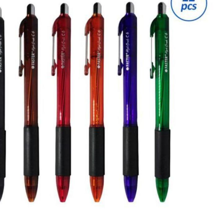 

Hot Sale Pulpen Faster C6 Clicker Extra Fine 0.7mm 1pak/12pcs ~