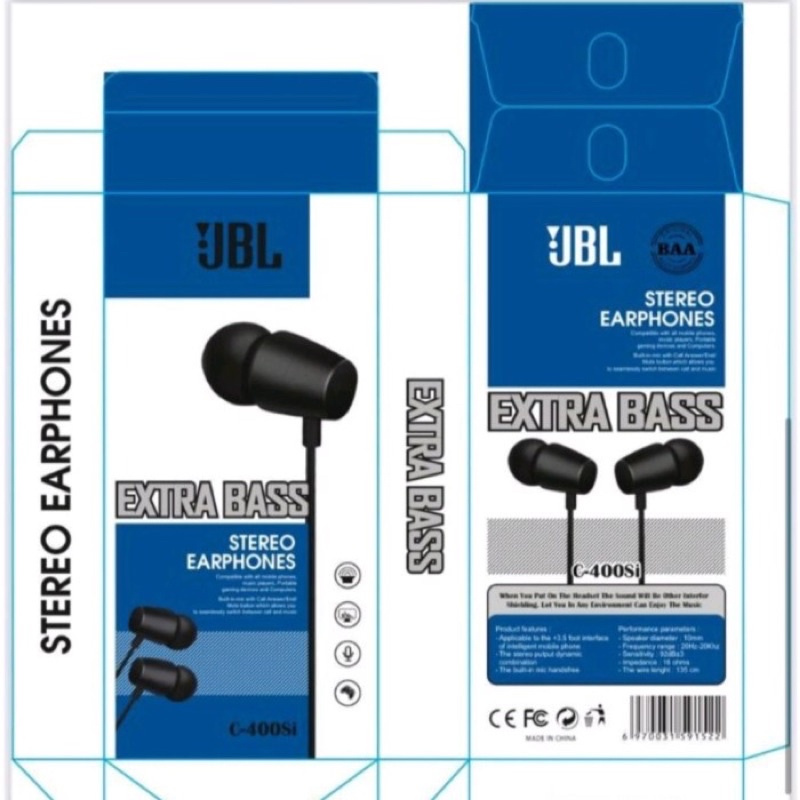 HANDSFREE HEADSET HF JBL C100Si C200Si C300Si C400Si C500Si EXTRA BASS