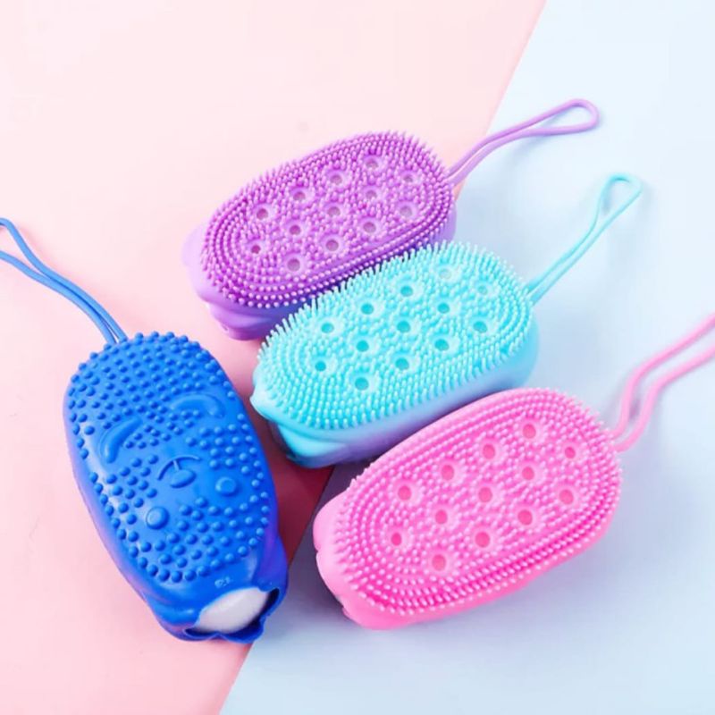 BRUSH SILIKON BUBBLE BATH SIKAT BADAN BAHAN SILICON 2 SISI