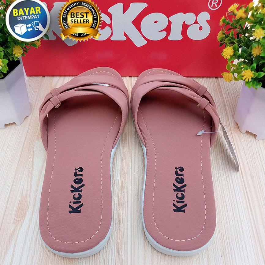 ⇂ PROMO 4.4 MEGA SALE  SANDAL WANITA DEWASA SLOP KICKERS SALEM EMPUK NYAMAN DIPAKAI / SANDAL REMAJA 