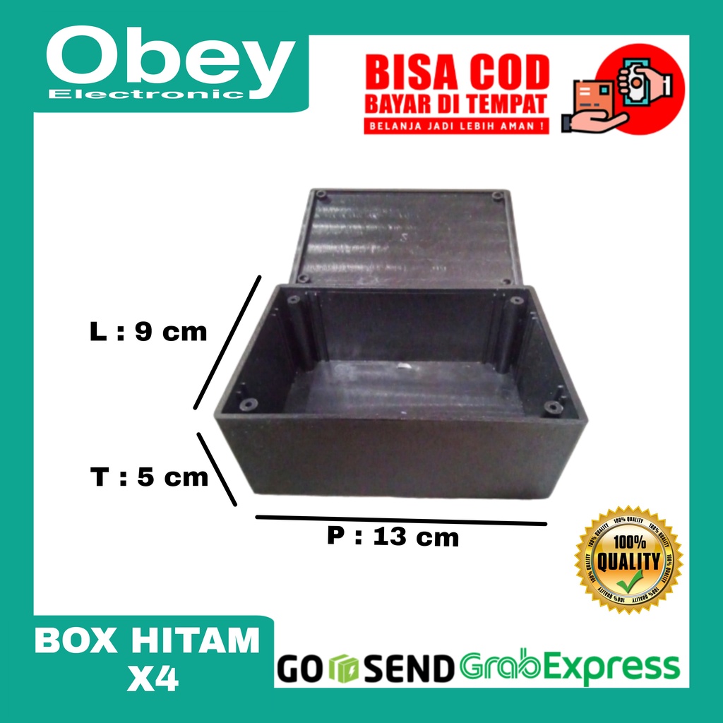 BOX HITAM X4 UK 13Cm X 9Cm