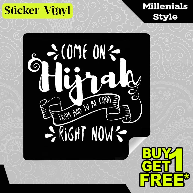 

Stiker Sticker Come On Hijrah Ayo Berubah Gambar Unik Desain Keren dan Kekinian Aesthetic Bahan Vinyl Satuan Anti Air