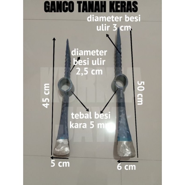 Ganco tanah keras