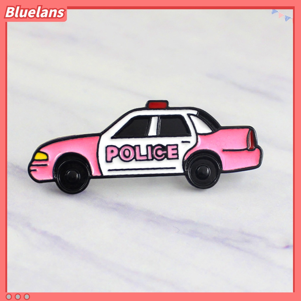 Bros Pin Enamel Desain Kartun Mobil Polisi Untuk Pria Dan Wanita